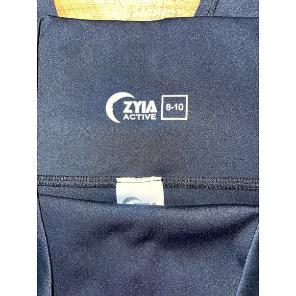 Womens‎ Zyia Active Black Ankle Length High Rise Leggings Size 8-10 - Picture 6 of 7